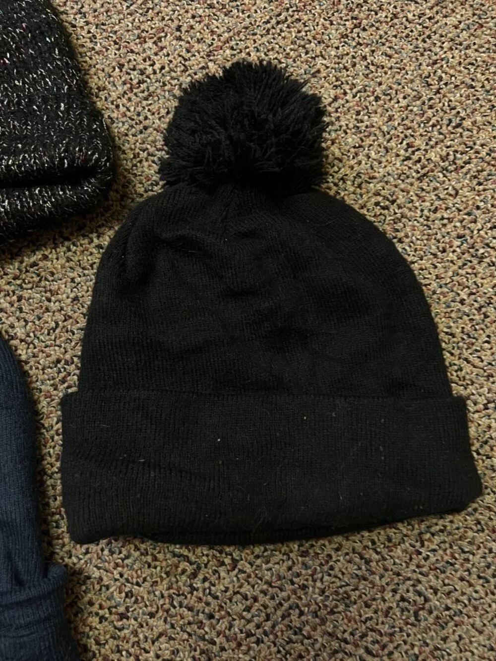 Lot Of 3 Women’s Beanies Black Blue Multicolor New Era Converse Ellesse One Size
